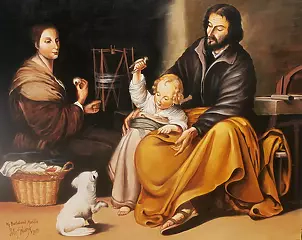 Piotr Sobczyk - Die Heilige Familie mit einem Vogel