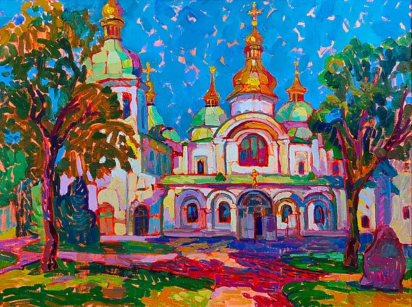 Anastasiia Kurkova, Święta Zofia Kijowska, Obraz olejny - płótno, 80 x 60