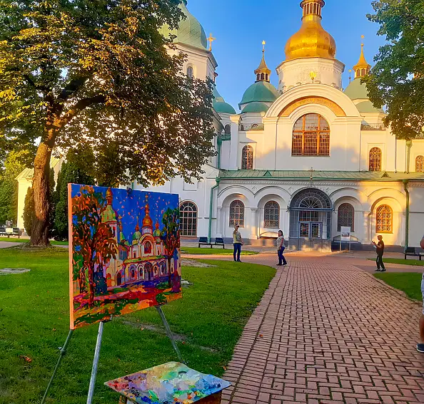 Anastasiia Kurkova, Święta Zofia Kijowska, Obraz olejny - płótno, 80 x 60