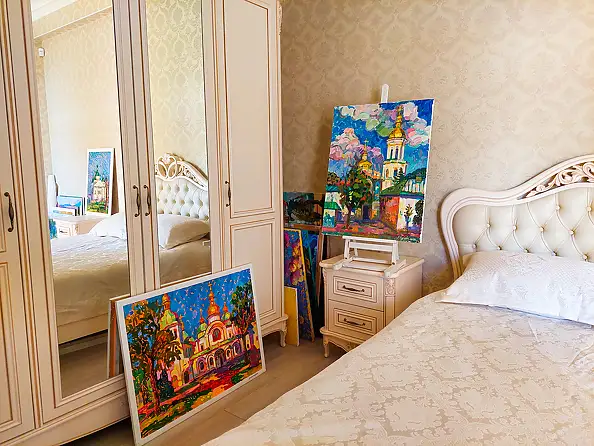 Anastasiia Kurkova, Święta Zofia Kijowska, Obraz olejny - płótno, 80 x 60