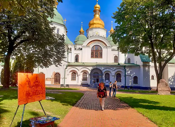 Anastasiia Kurkova, Święta Zofia Kijowska, Obraz olejny - płótno, 80 x 60