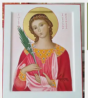 Jadwiga Kowalska, Święta Zuzanna , Tempera - deska, 25 x 30