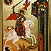 Malwina Wójcik - Święty Jerzy zabijający smoka - namalowany według rosyjskiej ikony z XV wieku