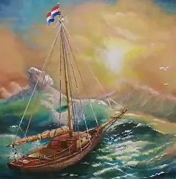 Sławomir Chrobociński, Świt, Obraz akrylowy - płótno, 70 x 50