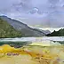Krzysztof Michalski, L'aube sur un réservoir en Slovaquie, Aquarelles - papier, 56 x 38