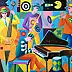 Mirosław Nowiński, Synestezja jazzu , Obraz akrylowy - płótno, 120 x 100
