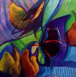 Marzena Salwowska - Synthetic still life with fish and pears