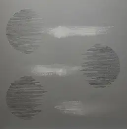 Magda Melak, Szara strefa świętego spokoju, Obraz akrylowy, Techniki mieszane - płótno, 90 x 90