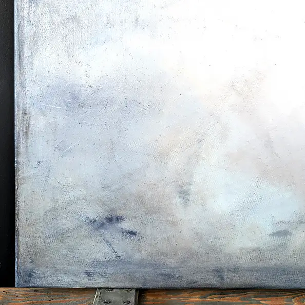 Maja Gajewska, Grau mit Blau II, Ölbild - Leinwand, 100 x 120