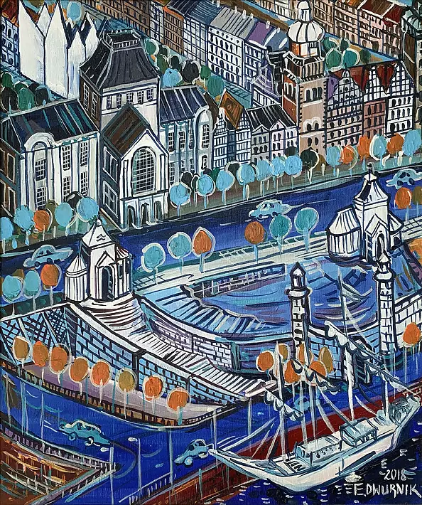 Edward Dwurnik - Szczecin - OBRAZ OLEJNY
