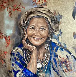 Justyna Kotula, „Szczęście -Spokój”, Obraz akrylowy - płótno, 80 x 90