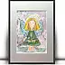 Anna Skowronek - Happy angel, watercolor, hand painted picture