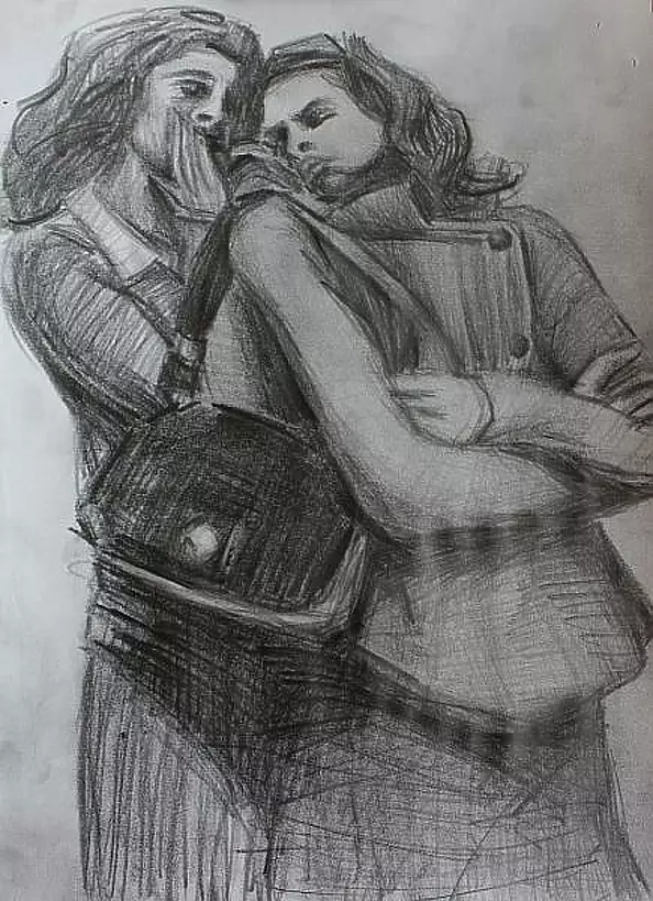 Agnieszka Kurlenda - Szepty rysunek ołówkiem