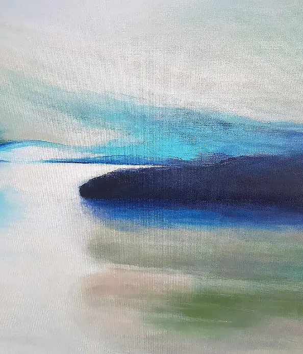 Paulina Lebida - Wide Waters - acrylic painting 60/60 cm