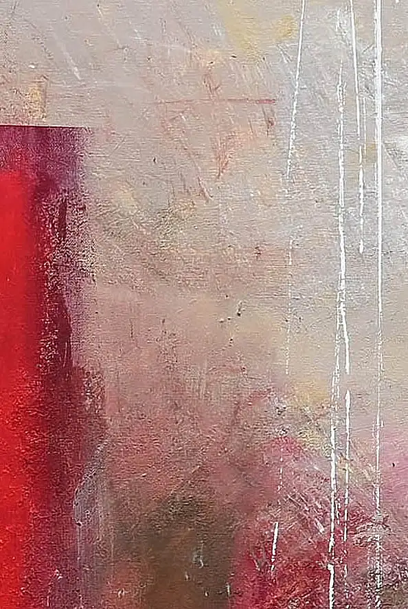 Iwona BORKOWSKA, Szkarłatny Zmierzch, Obraz akrylowy, Techniki mieszane - płótno, 90 x 100