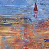 Ewa Mościszko, Scarlet Sail, Acrylic painting - canvas, 70 x 100