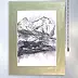Anna Skowronek - Mountain sketch 16 - black and white drawing, original