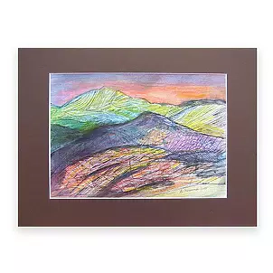 Anna Skowronek - Mountain sketch # 2 - colored drawing
