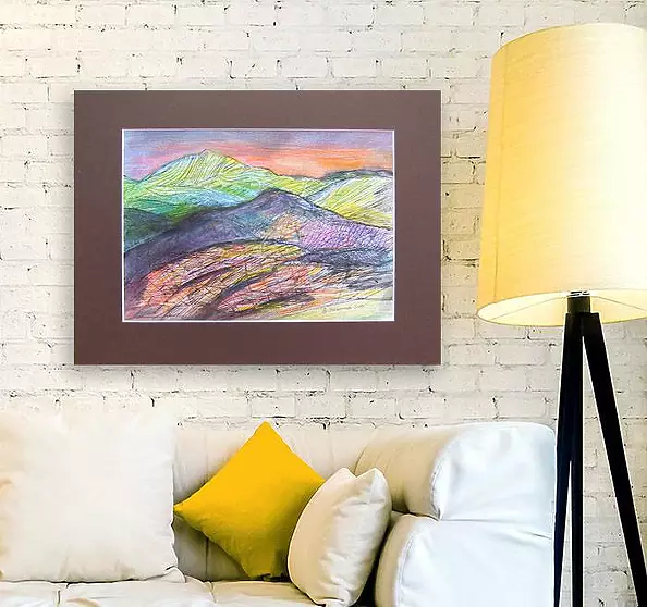 Anna Skowronek - Mountain sketch # 2 - colored drawing