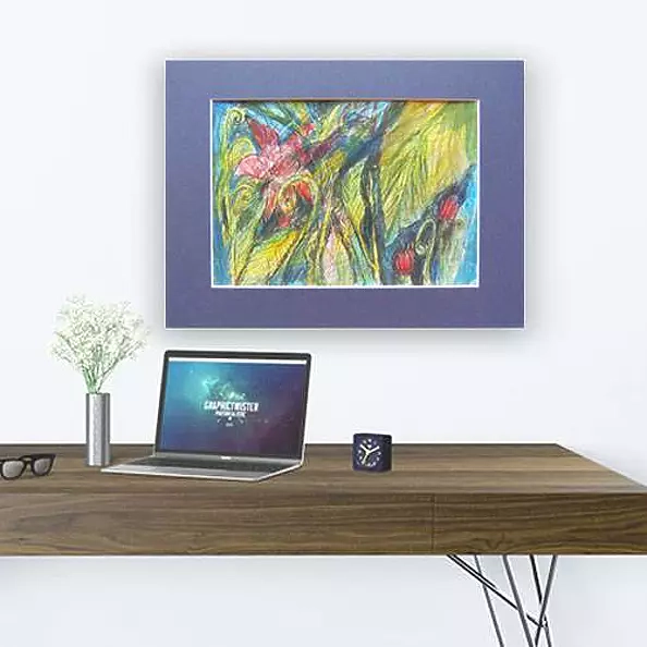 Anna Skowronek - Garden sketch 13-colored drawing, original, unique