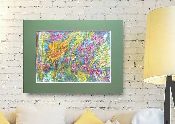 Anna Skowronek - Szkic ogrodowy nr 14 - kolorowy rysunek