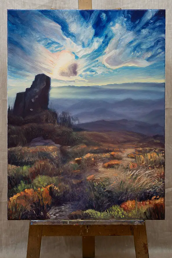 Wojciech Pater, Szlak Te Araroa na Południowej Wyspie, Obraz olejny - płótno, 60 x 80