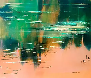 Aleksandra Adamczak, Die Kunst, schöne Bedeutungen zu vermitteln, Acrylgemälde - Leinwand, 80 x 70