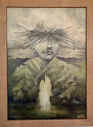 Marcin Szywała, Szukając drogi, Obraz olejny - płyta, 50 x 70