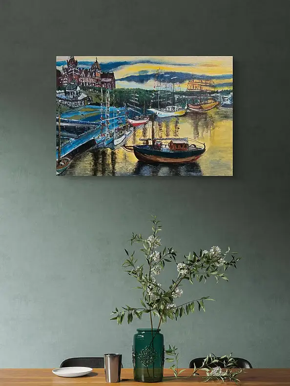Krystyna Mościszko, Szxzecin, Obraz akrylowy - płótno, 70 x 50