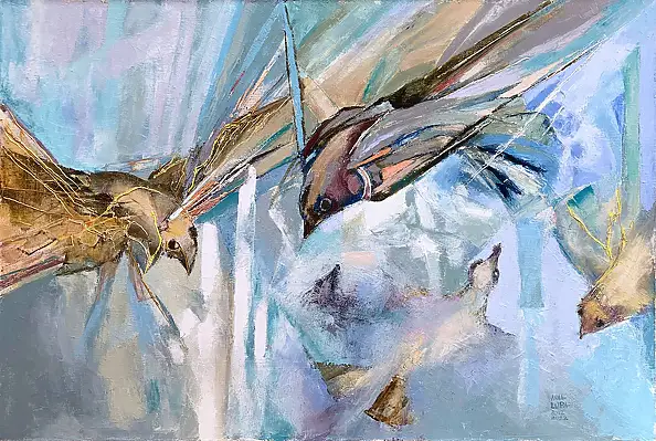 Anna Lupa Suchy, Szybowanie, Obraz olejny - płótno, 60 x 40
