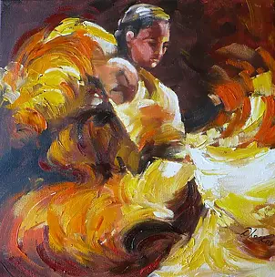 Dorota Łaz - TANCERKA W ŻÓŁTEJ SUKNI