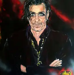Bernadeta Nowak, TILL LINDEMANN - RAMMSTEIN, Obraz akrylowy - płótno, 70 x 100
