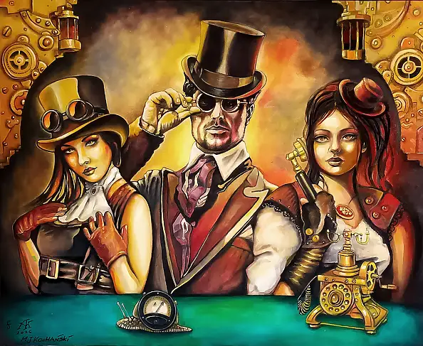 Marcin Jakub Kochański, TIME MACHINE CABINET, Obraz olejny - płótno, 100 x 80