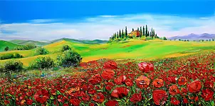 Radosław Popek - TUSCANY - field of poppies