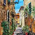 Radosław Popek - TOSKANIA - ULICZKA obraz olejny 80X60c