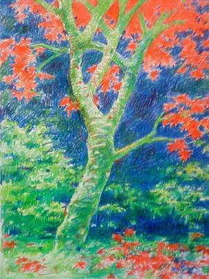 Marek Kubski - TREE IN THE COLOURS OF AUTUMN