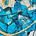 Alicja Walczak, TRIPTYCH "GOLF-HOLE IN ONE-WINNER", Other, Acrylic painting - canvas, 150 x 100