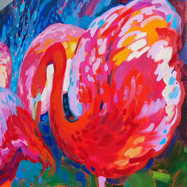 Anastasiia Kurkova, Tajemnica Scarletowej Laguny, Obraz olejny - płótno, 130 x 125