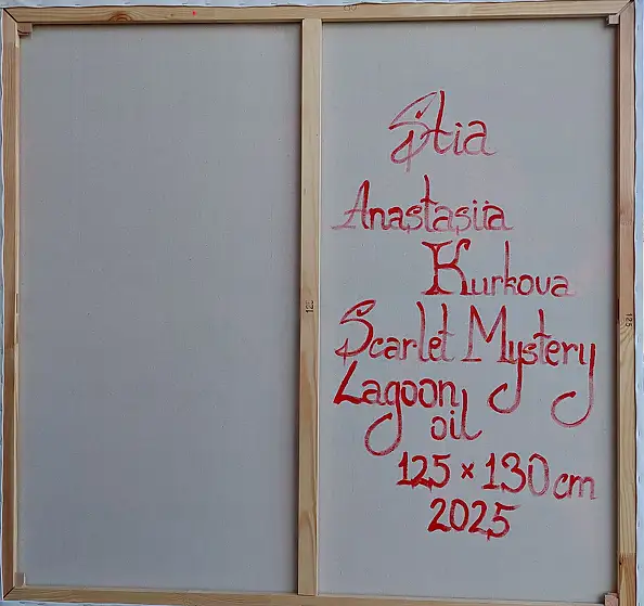 Anastasiia Kurkova, Tajemnica Scarletowej Laguny, Obraz olejny - płótno, 130 x 125