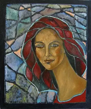 Krystyna Ruminkiewicz - Such one is tangled in the stained glass.