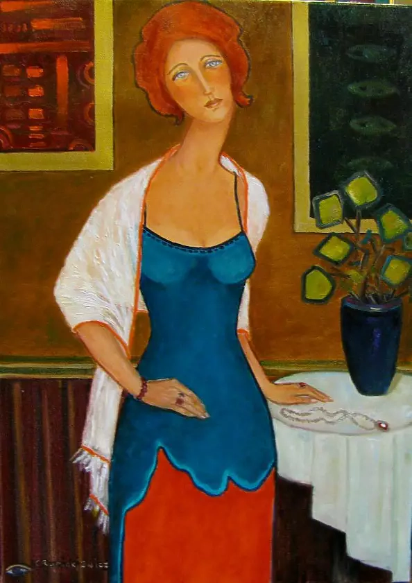 Krystyna Ruminkiewicz - This one in turquoise dress
