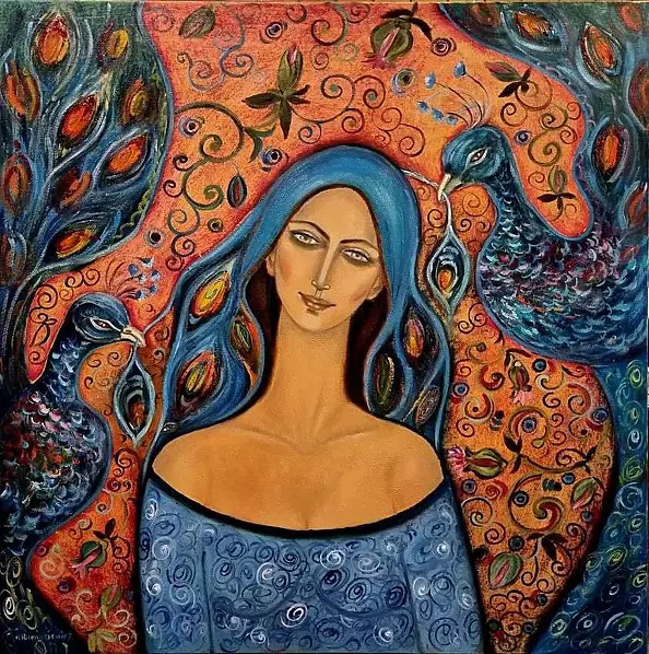 Krystyna Ruminkiewicz - One with peacocks