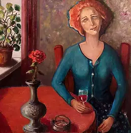 Krystyna Ruminkiewicz - One with wine and a cigarette