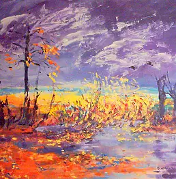 Barbara Przyborowska, Taki pejzaż, Obraz akrylowy - płótno, 80 x 60