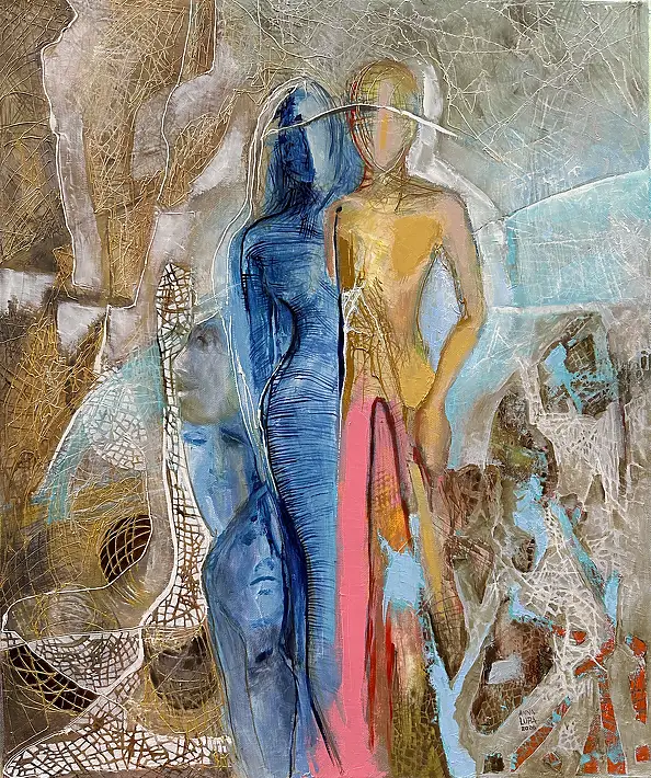 Anna Lupa Suchy, Something like that, Oil painting - canvas, 45 x 60
