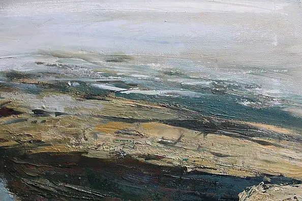 Henadzy Havartsou, Dove riposa l'acqua, Quadro a olio - tela, 70 x 50