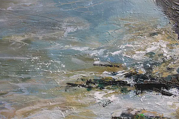 Henadzy Havartsou, Dove riposa l'acqua, Quadro a olio - tela, 70 x 50