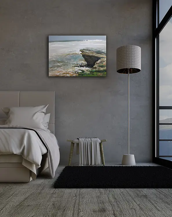 Henadzy Havartsou, Dove riposa l'acqua, Quadro a olio - tela, 70 x 50