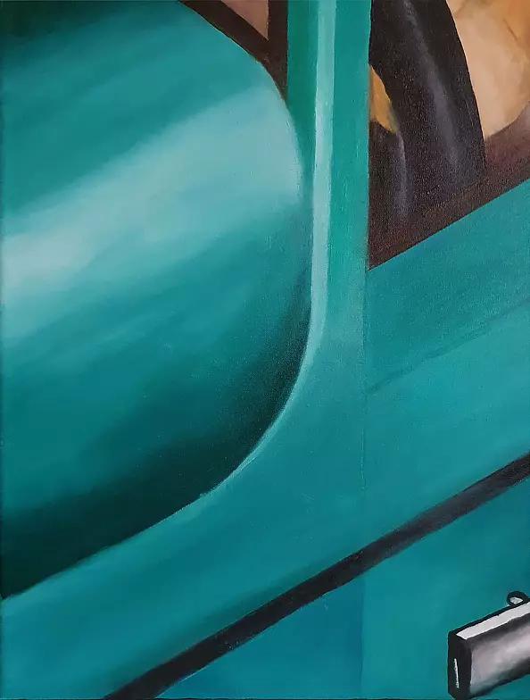 Mirosław Sobiech - Tamara Łempicka Self-portrait in a green Bugatti