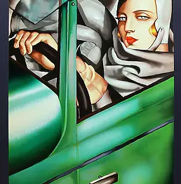 Tamara Łempicka - Tamara avec une Bugatti verte